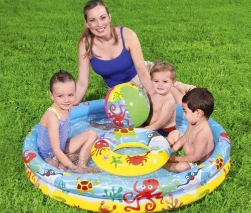 Basen dmuchany 122 cm + kółko + piłka zestaw