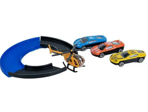 DUŻY PARKING GARAŻ SAMOCHODOWY + AUTA + HELIKOPTER