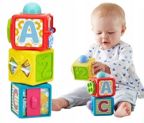 Fisher-Price FISHER PRICE AKTYWNE KLOCKI ZE ZWIERZĄTKAMI