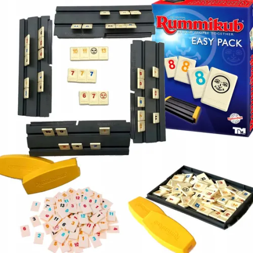 Gra Rummikub EASY PACK gra logiczna liczbowa nowa wersja 4 graczy rodzinna