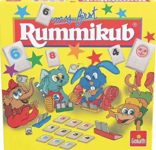 Gra Rummikub rodzinna gra liczbowa logiczna dla dzieci 2-4 graczy 4 lata +