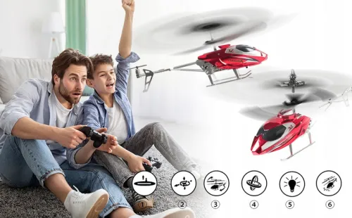 HELIKOPTER ZDALNIE STEROWANY SAMOLOT RC NA PILOT ŚMIGŁOWIEC LED PREZENT