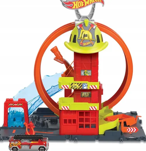 HOT WHEELS ZESTAW REMIZA STRAŻACKA SUPERPĘTLA