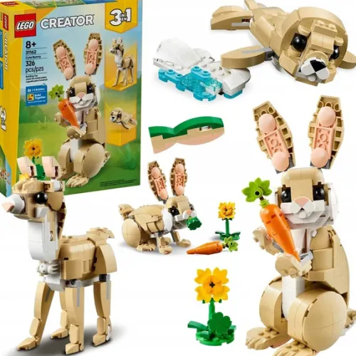 Klocki Lego Creator 31162 Uroczy króliczek 3w1 Lama Foka 326 Elementów