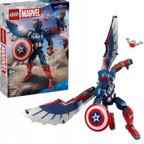 Klocki Lego Super Heroes Marvel 76296 Kapitan Ameryka Ruchome Skrzydła