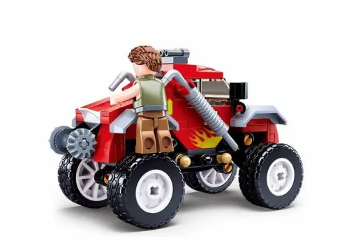 KLOCKI SLUBAN AUTO TERENOWE MONSTER TRUCK CZERWONY