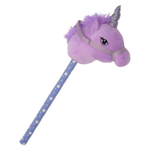 Koń na kiju hobby horse jednorożec fioletowy