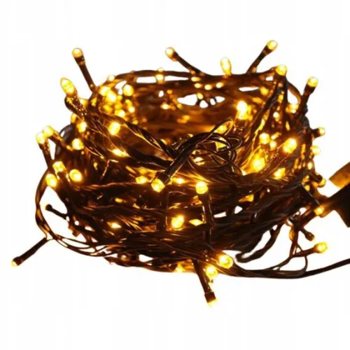 LAMPKI CHOINKOWE 200 LED CIEPŁY BIAŁY ŚWIĄTECZNE OŚWIETLENIE LED ZEWNĘTRZNE