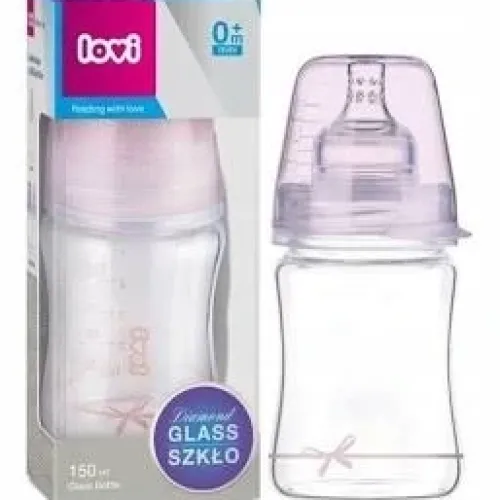 Lovi Szklana Butelka 150ml 0m+ Diamond Girl