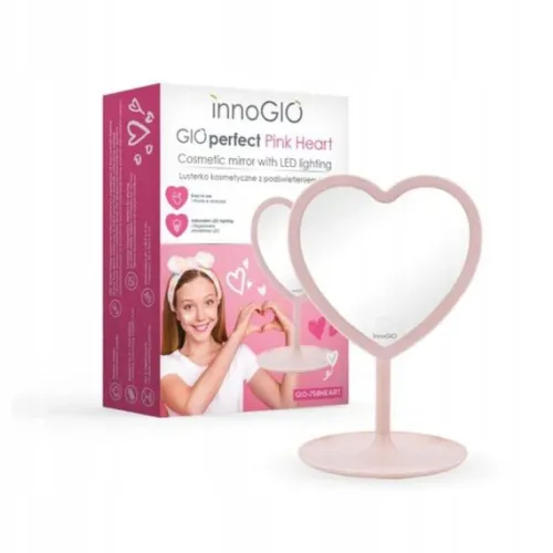 Lusterko kosmetyczne LED InnoGIO GIOperfect Pink Heart