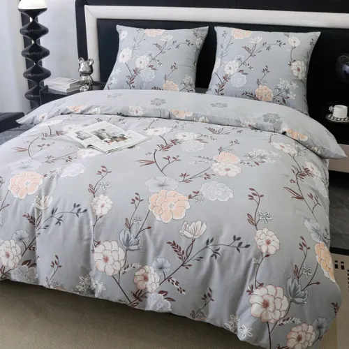 Pościel z bawełny satynowej 160x200 z zamkiem Elegancja i Komfort XW- 3021