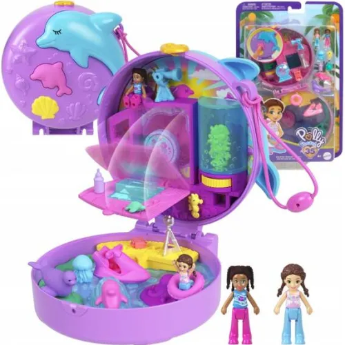 POLLY POCKET ZESTAW TOREBKA KOMPAKTOWA AKWARIUM DELFINA + AKCESORIA