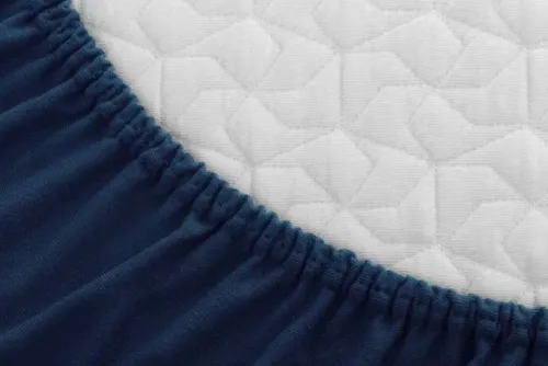 Prześcieradło 180x200 bawełniane jersey z gumką granat