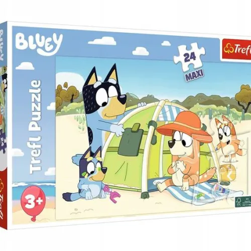 PUZZLE 24 MAXI DUŻE WSPANIAŁY DZIEŃ BLUEY BLU PIESKI