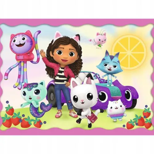 PUZZLE 4 W 1 KOCI DOMEK GABI 4 układanki