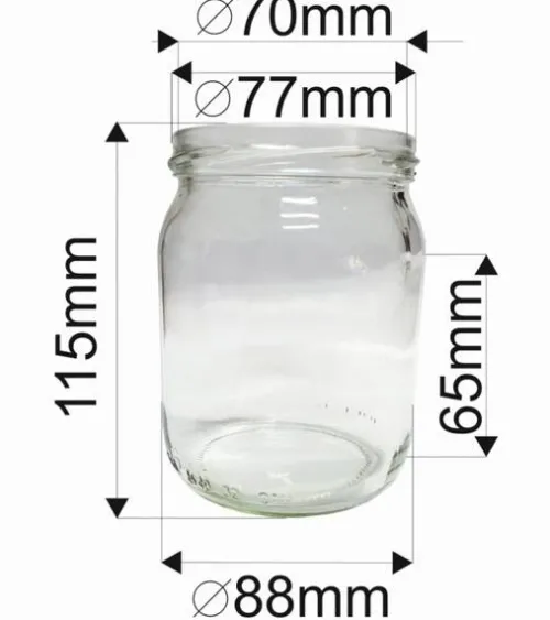 Słoiki szklane przezroczyste 540 ml 12 szt.