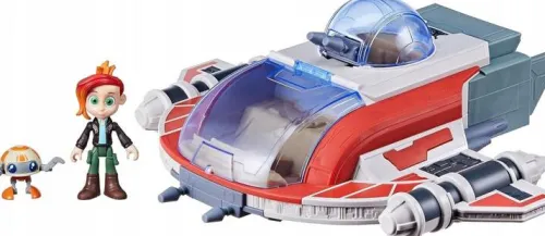 STAR WARS PRZYGODY MŁODYCH JEDI STATEK The Crimson Firehawk + 2 figurki