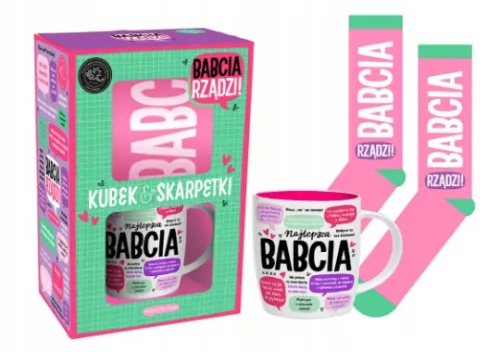 Super Zestaw dla Babci - kubek i skarpety - Babcia Rządzi