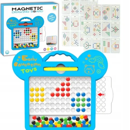 TABLICA MAGNETYCZNA MAGPAD DLA DZIECI MONTESSORI MOZAIKA UKŁADANKA KROPKI
