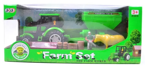 OL IMPORT TRAKTOR Z PRZYCZEPKĄ + FIGURKI