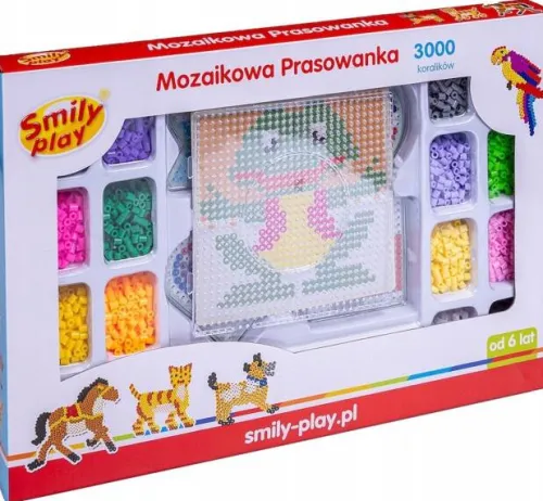 Układanka prasowanka koraliki do prasowania 3000 elementów Smily Play