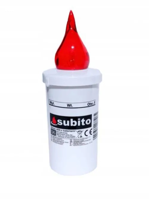 Wkład led do zniczy Subito 16 cm biały