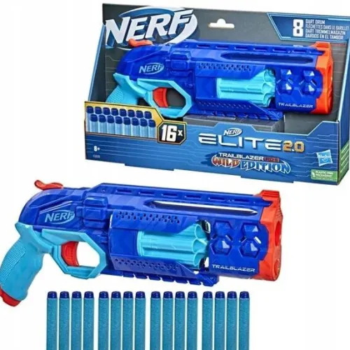 WYRZUTNIA NERF ELITE 2.0 PISTOLET TRAILBLAZER RD-8 WILD EDITION+16 strzałek